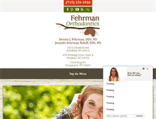 Tablet Screenshot of fehrmanorthodontics.com